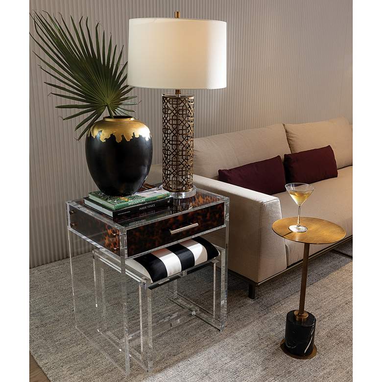 Image 5 Port 68 Luis Brass Laser Cut Table Lamp more views