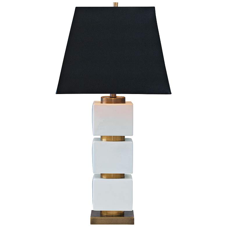 Image 1 Port 68 Manhattan 35 inch Ivory Porcelain Ceramic Modern Table Lamp