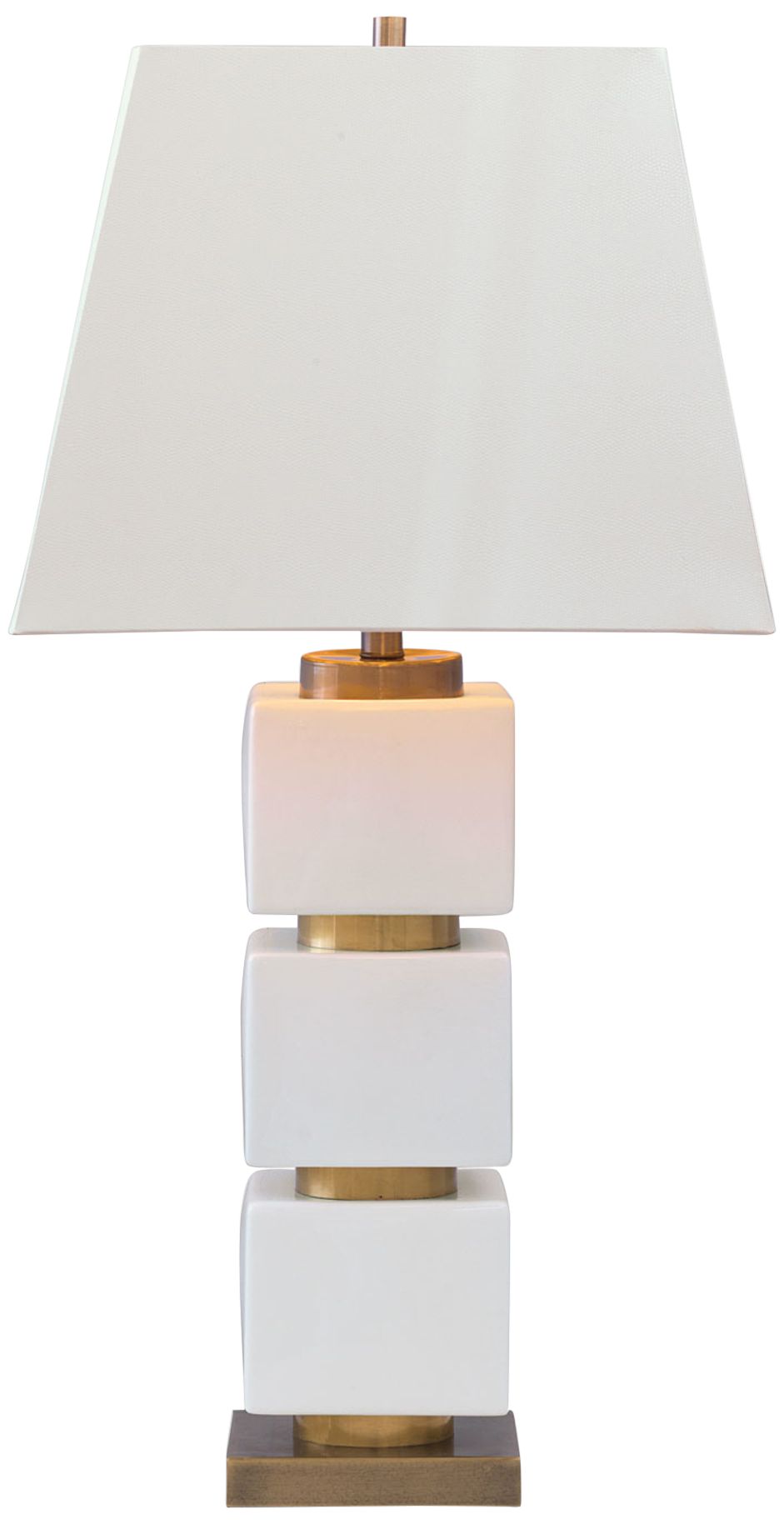 Image 2 Port 68 Manhattan 35" Stacked Cream Ivory Porcelain Table Lamp