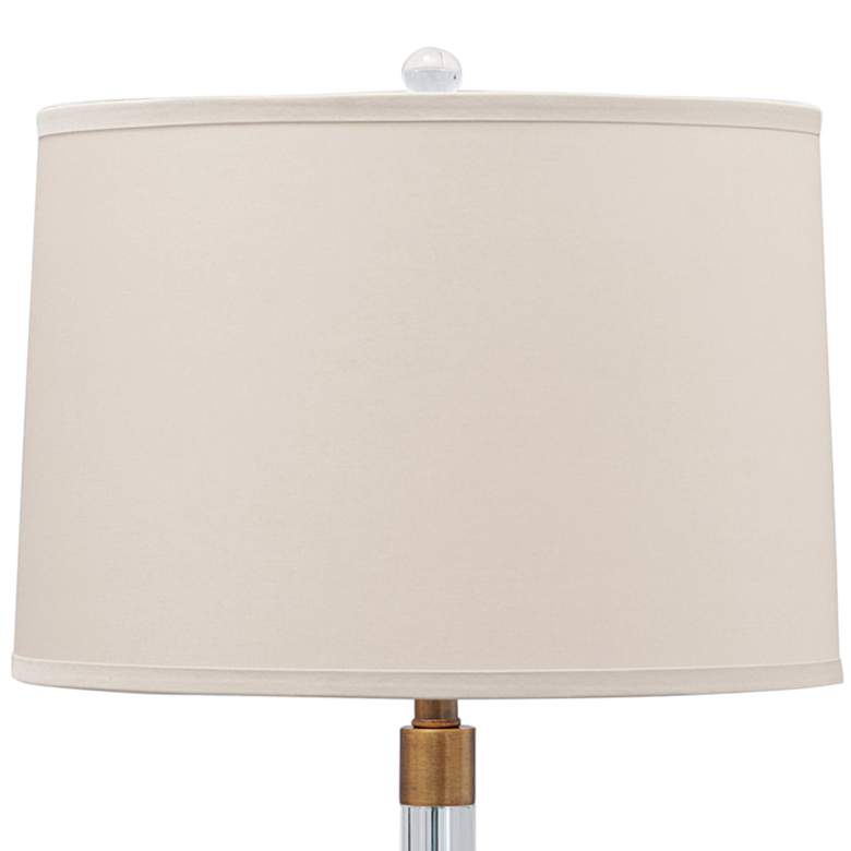 Image 3 Port 68 Maxwell 34" Aged Brass and Crystal Tall Buffet Table Lamp more views