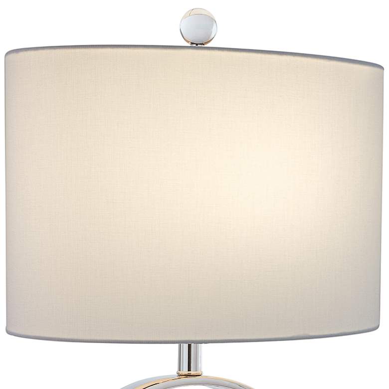 Image 2 Port 68 Megan Polished Nickel Metal Ring Table Lamp more views