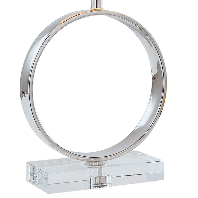 Image 3 Port 68 Megan Polished Nickel Metal Ring Table Lamp more views