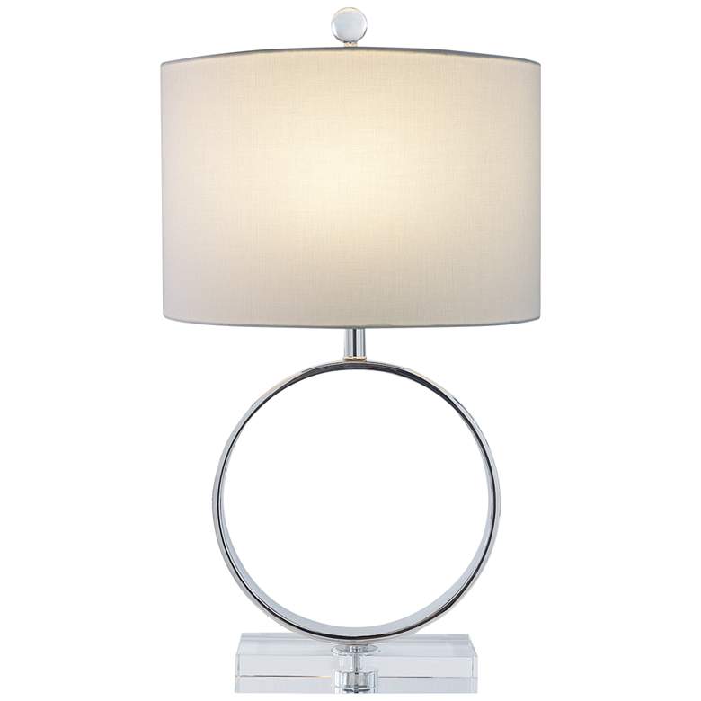 Image 4 Port 68 Megan Polished Nickel Metal Ring Table Lamp more views