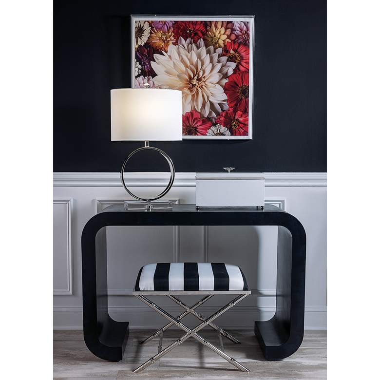 Image 5 Port 68 Megan Polished Nickel Metal Ring Table Lamp more views
