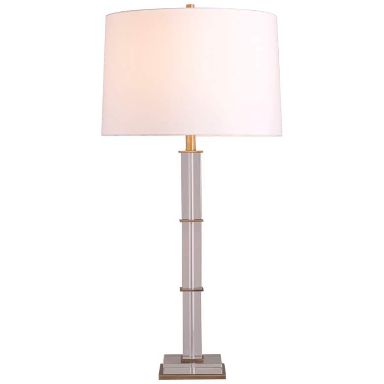 Image 1 Port 68 Metro Clear Crystal Aged Brass Table Lamp