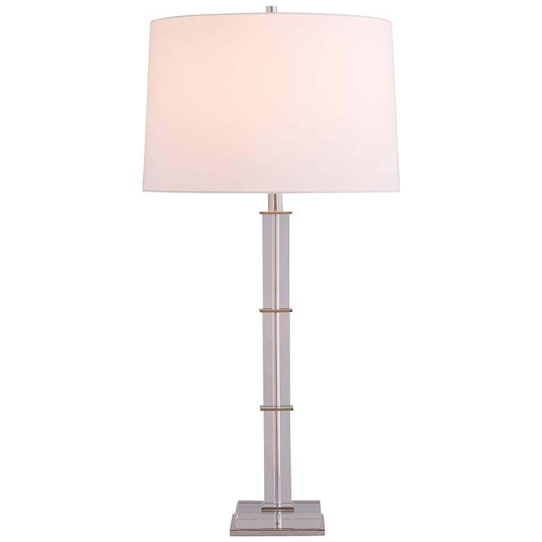 Image 1 Port 68 Metro Clear Crystal Polished Nickel Table Lamp