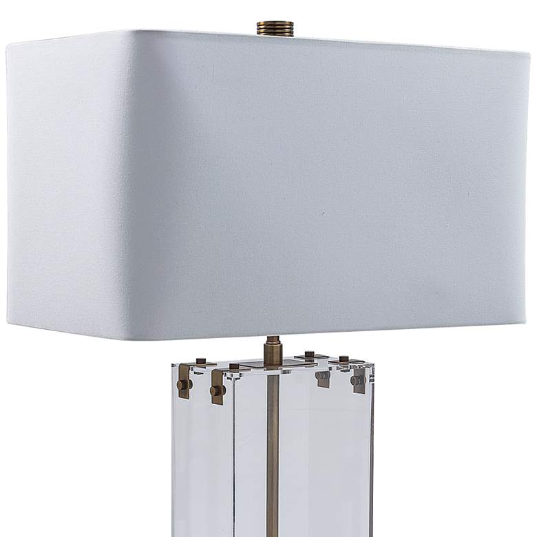 Image 2 Port 68 Milan Clear Acrylic Rectangular Table Lamp more views