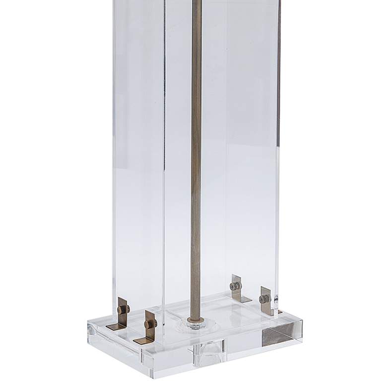 Image 3 Port 68 Milan Clear Acrylic Rectangular Table Lamp more views