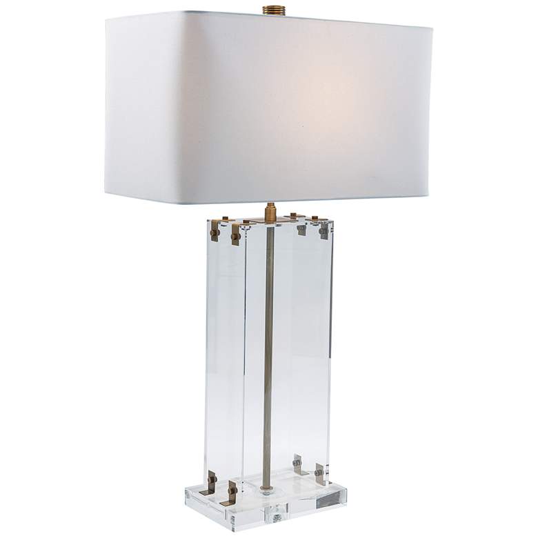 Image 4 Port 68 Milan Clear Acrylic Rectangular Table Lamp more views
