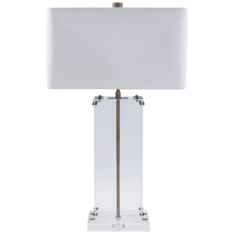 Image 5 Port 68 Milan Clear Acrylic Rectangular Table Lamp more views
