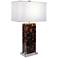 Port 68 Milan Tortoise Acrylic Rectangular Table Lamp