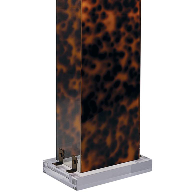 Image 3 Port 68 Milan Tortoise Acrylic Rectangular Table Lamp more views