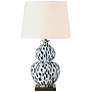 Port 68 Mill Reef Indigo Double Gourd Porcelain Table Lamp