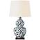 Port 68 Mill Reef Indigo Double Gourd Porcelain Table Lamp