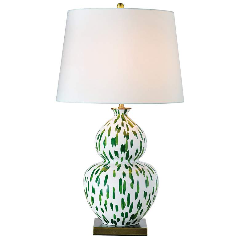 Image 1 Port 68 Mill Reef Palm Double Gourd Porcelain Table Lamp