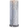 Port 68 Ming Fretwork Blue and White Cylinder Table Lamp