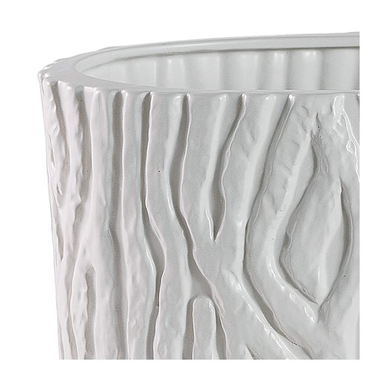 Image 3 Port 68 Montana Matte White Oval Planter more views