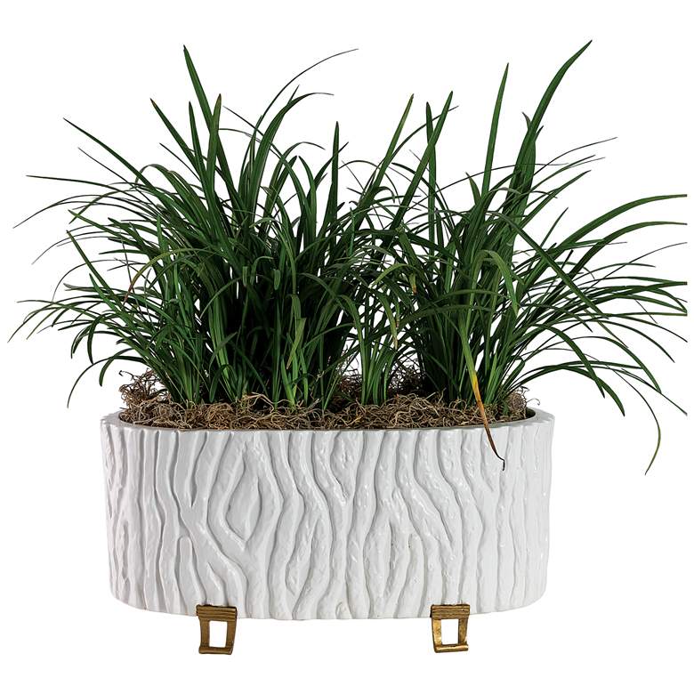 Image 5 Port 68 Montana Matte White Oval Planter more views