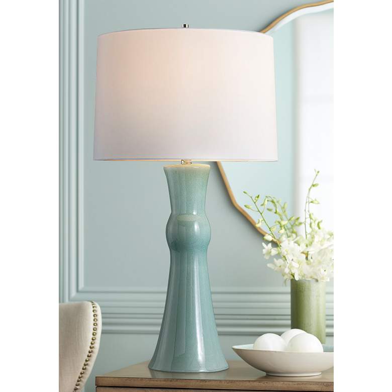 Image 1 Port 68 Newport Celadon Porcelain Table Lamp