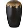 Port 68 Nicole 20" High Black and Reactive Gold Tall Vase