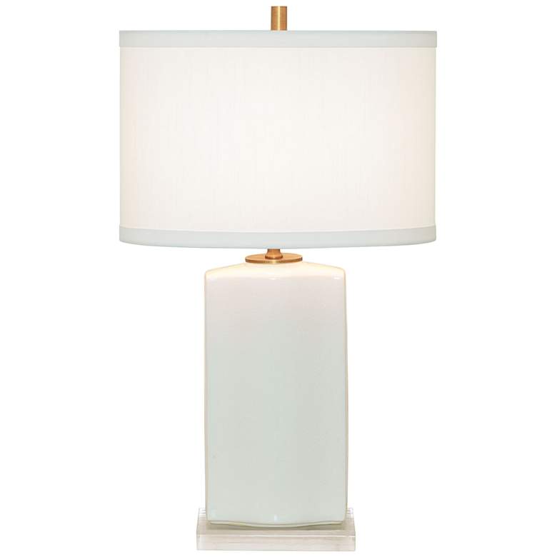 Image 2 Port 68 Palace 26" Fret Ivory Crackled Porcelain Table Lamp