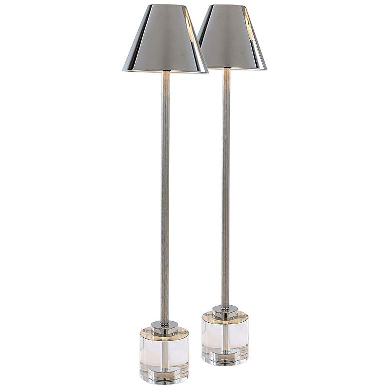 Image 1 Port 68 Parliament Polished Nickel Table Lamps Set of 2