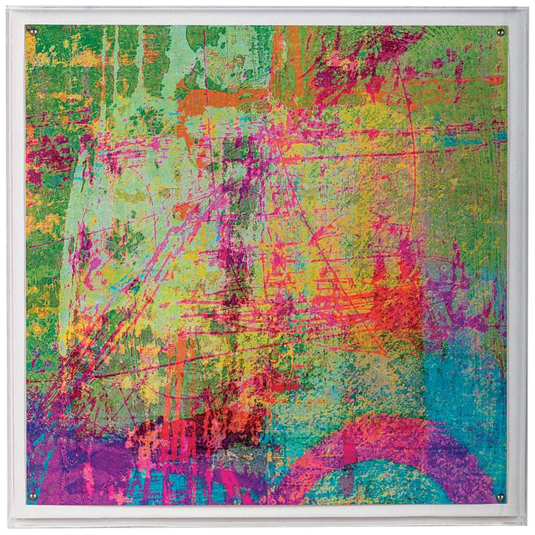 Image 1 Port 68 Pastel Fushion 30" Square Giclee Framed Wall Art