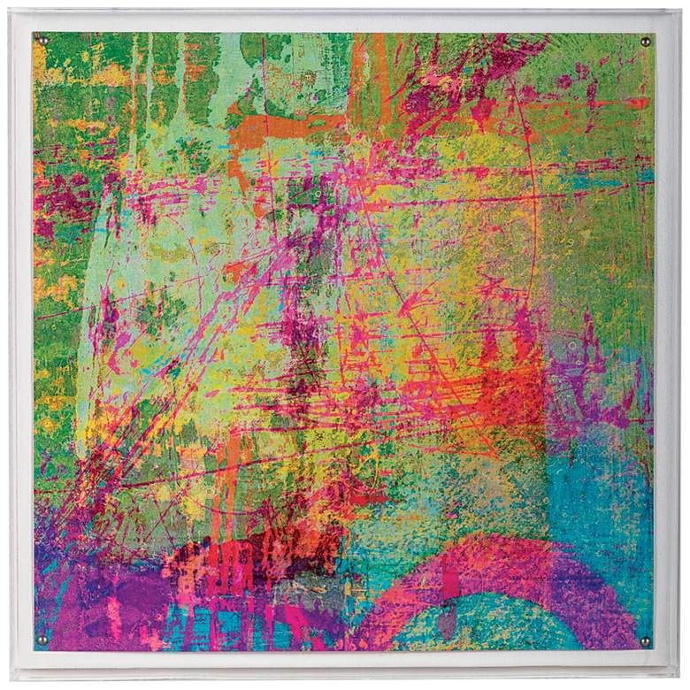 Image 1 Port 68 Pastel Fushion 30 inch Square Giclee Framed Wall Art