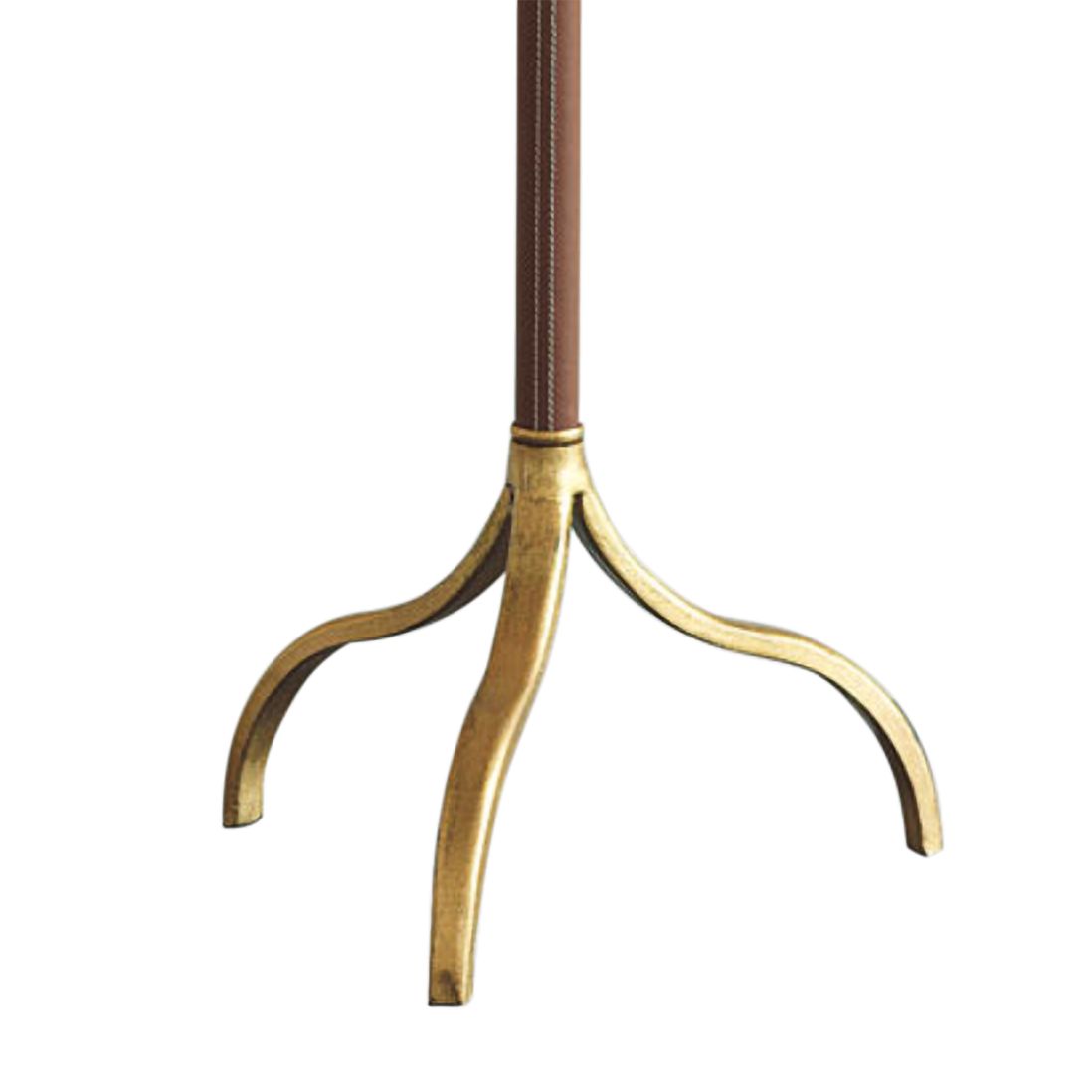 Image 4 Port 68 Portobello 61" Brown Leather Tripod Floor Lamp more views