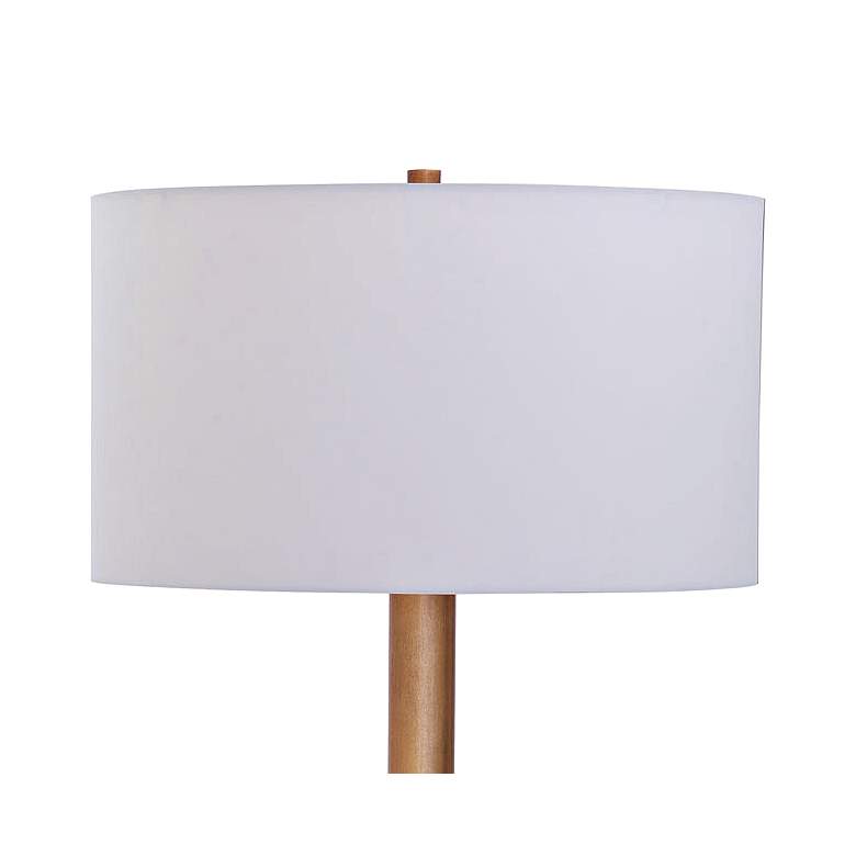 Image 3 Port 68 Powell 33 inch Aged Brass and Black Finish Solid Wood Table Lamp more views