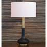 Port 68 Powell Solid Wood and Aged Brass Table Lamp