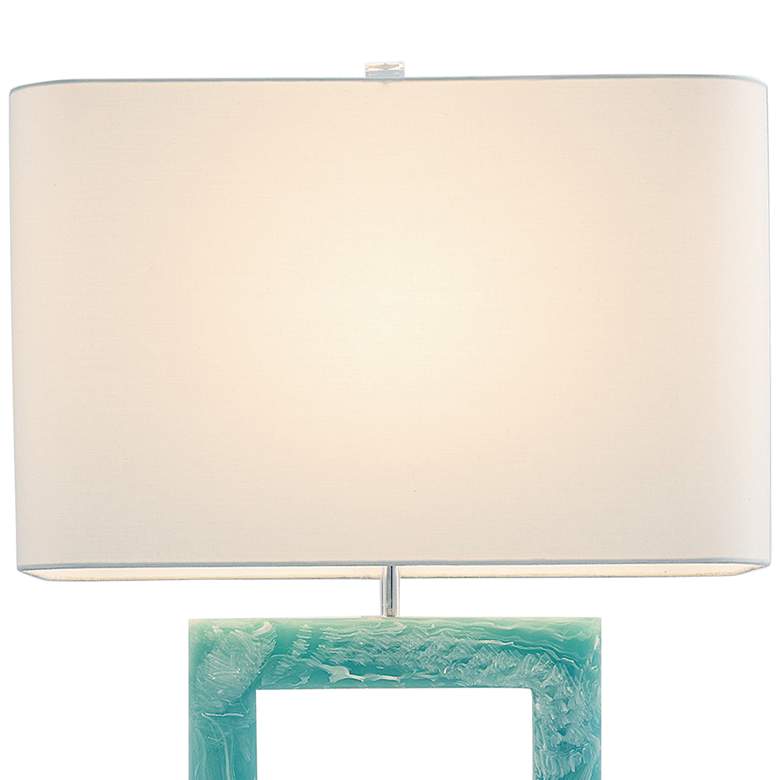 Image 5 Port 68 Prescott Turquoise Open Square Table Lamp more views