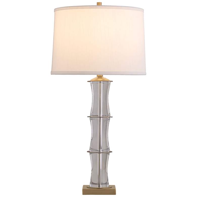 Image 2 Port 68 Rivoli Aged Brass and Crystal Bamboo Table Lamp