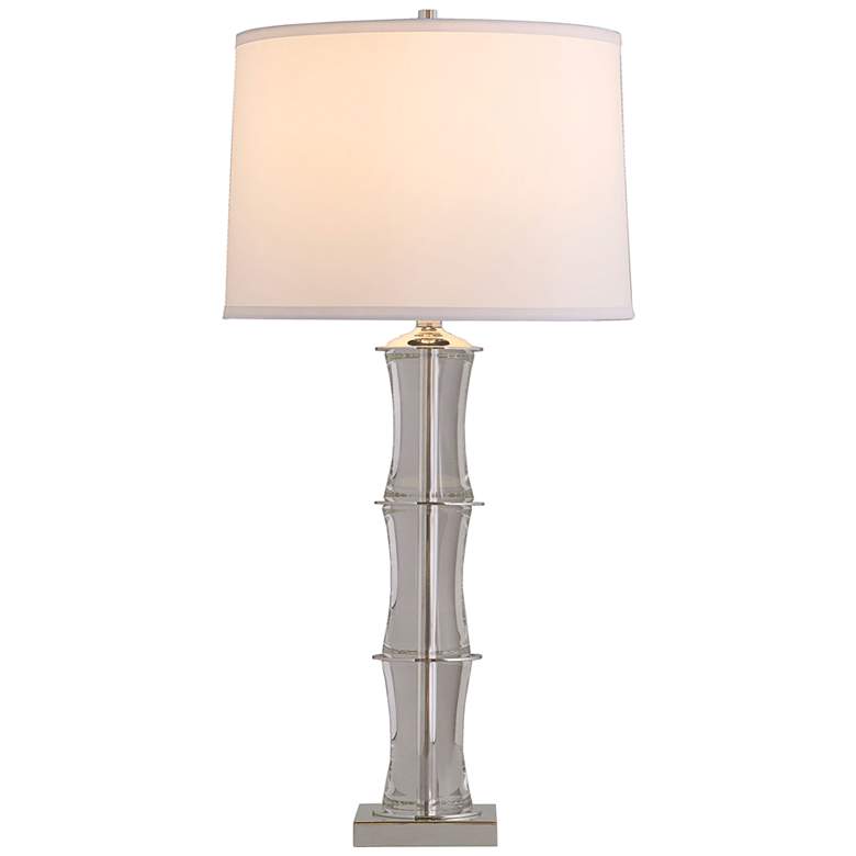 Image 2 Port 68 Rivoli Polished Nickel and Crystal Bamboo Table Lamp