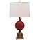 Port 68 Rutherford Ruby Red Porcelain Table Lamp