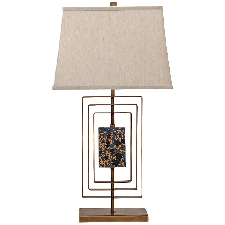 Image 1 Port 68 Sawyer Aged Brass Steel Table Lamp