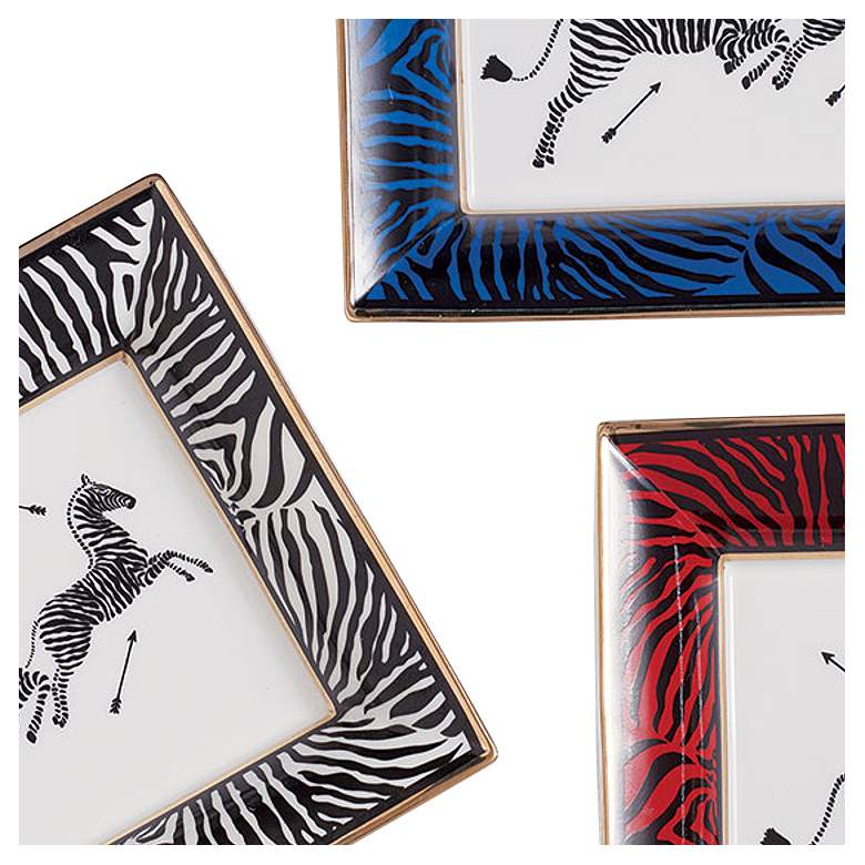 Image 3 Port 68 Scalamandre Glossy Zebra 8 inch Wide Plates Set of 3 more views
