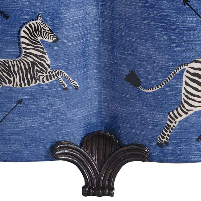 Image 3 Port 68 Scalamandre Zebra Blue 14" Wide Quatrefoil Planter more views
