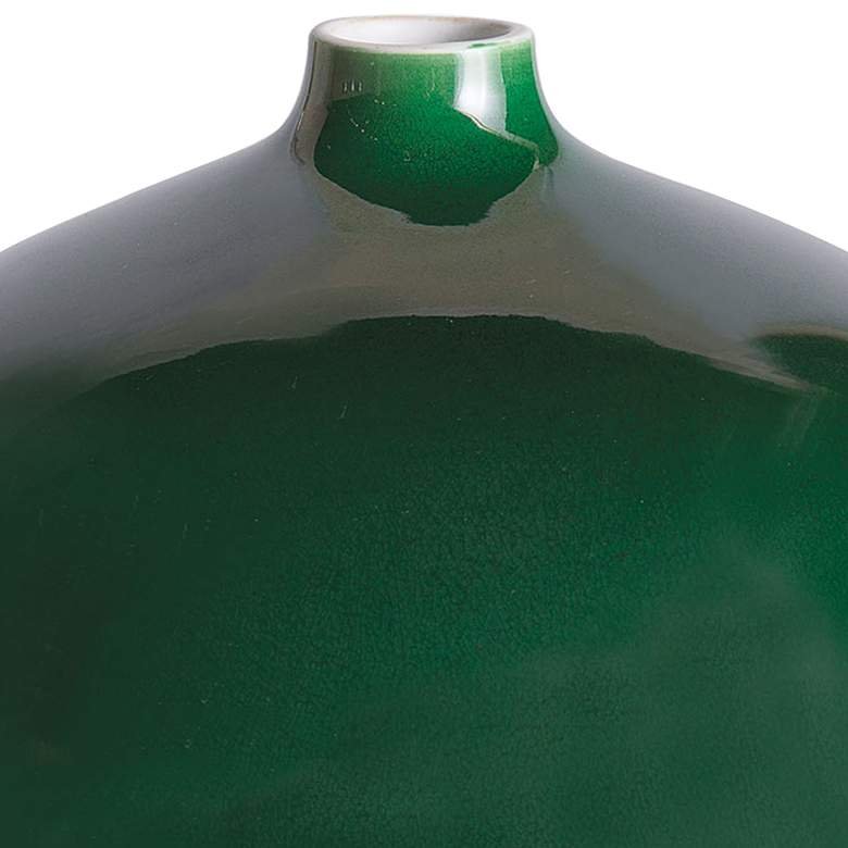 Image 2 Port 68 Sian Shiny Emerald 10" Wide Bud Vase more views