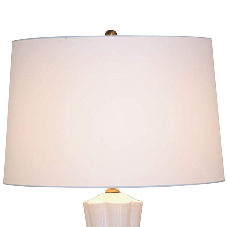 Image 3 Port 68 Southampton Cream Crackled Porcelain Vase Table Lamp more views