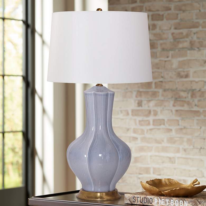 Image 1 Port 68 Southampton Smoke Gray Porcelain Vase Table Lamp