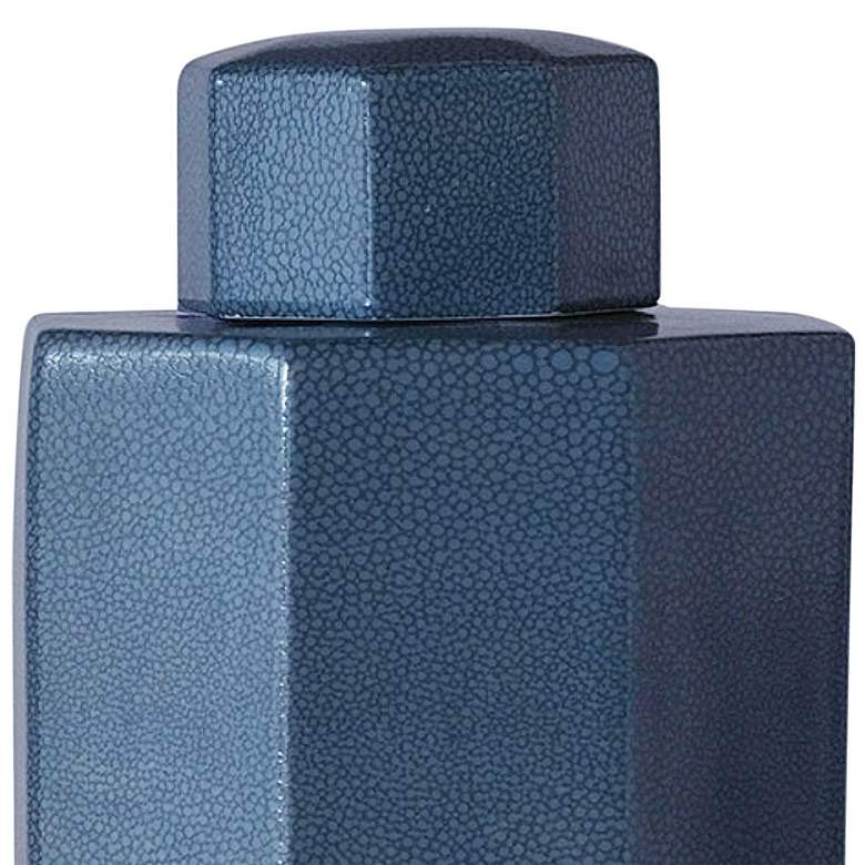Port 68 Sydney Blue Faux Shagreen 21 inch High Large Lifted Jar more views