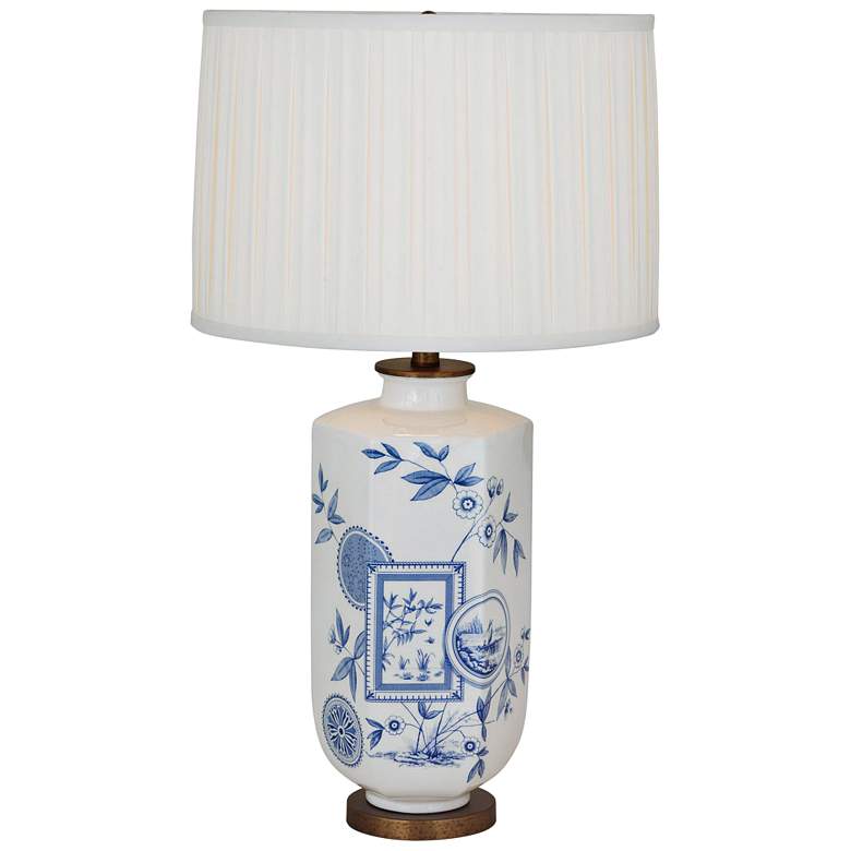 Image 1 Port 68 Temba Cream and Blue Porcelain Table Lamp