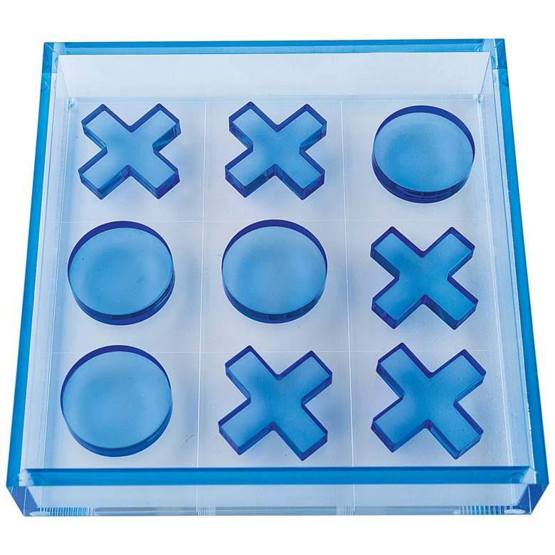 Image 3 Port 68 TicTacToe Blue Lucite X-O Game Box Set more views