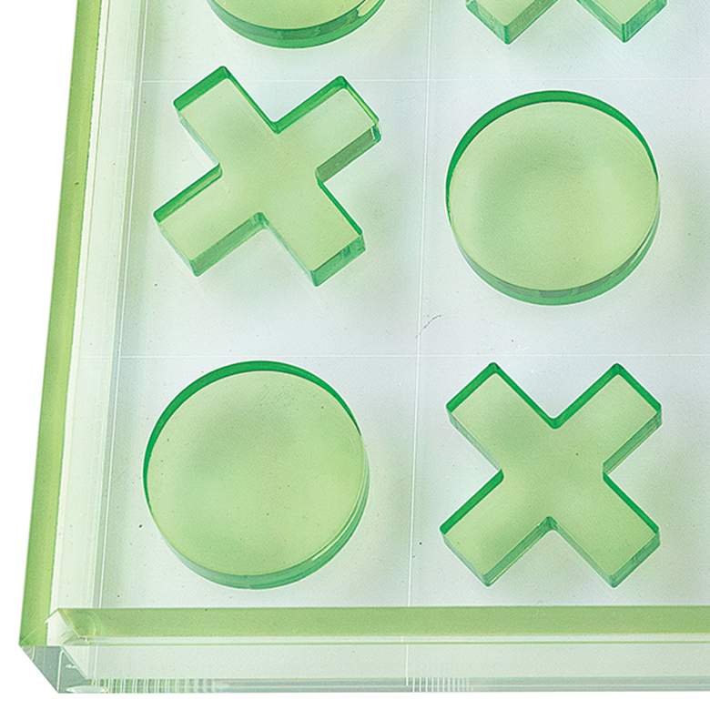 Image 2 Port 68 TicTacToe Green Lucite X-O Game Box Set more views