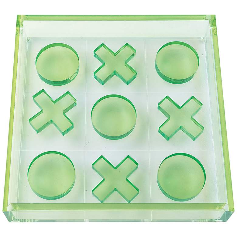 Image 3 Port 68 TicTacToe Green Lucite X-O Game Box Set more views