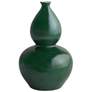 Port 68 Timon Shiny Emerald 12" High Double Gourd Vase