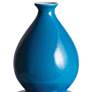 Port 68 Timon Shiny Turquoise 12" High Double Gourd Vase