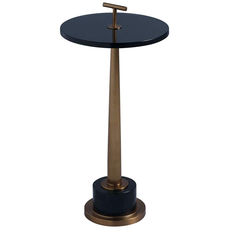 Image 1 Port 68 Toronto 12" Wide Brass Small Accent Table