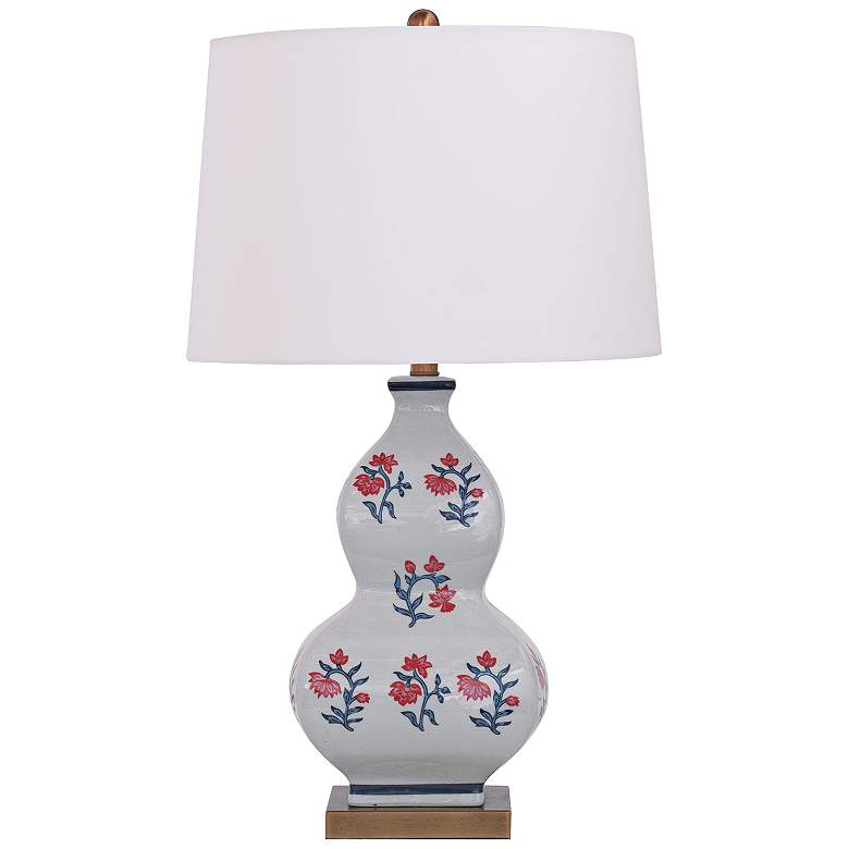 Image 1 Port 68 Virginia Multi-Color Ceramic Gourd Table Lamp